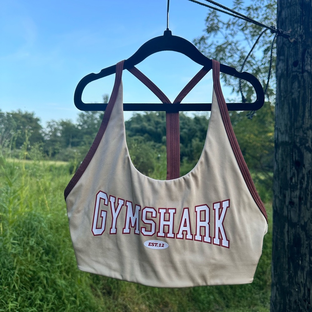 Gymshark Tan and Brown Sports Bra
